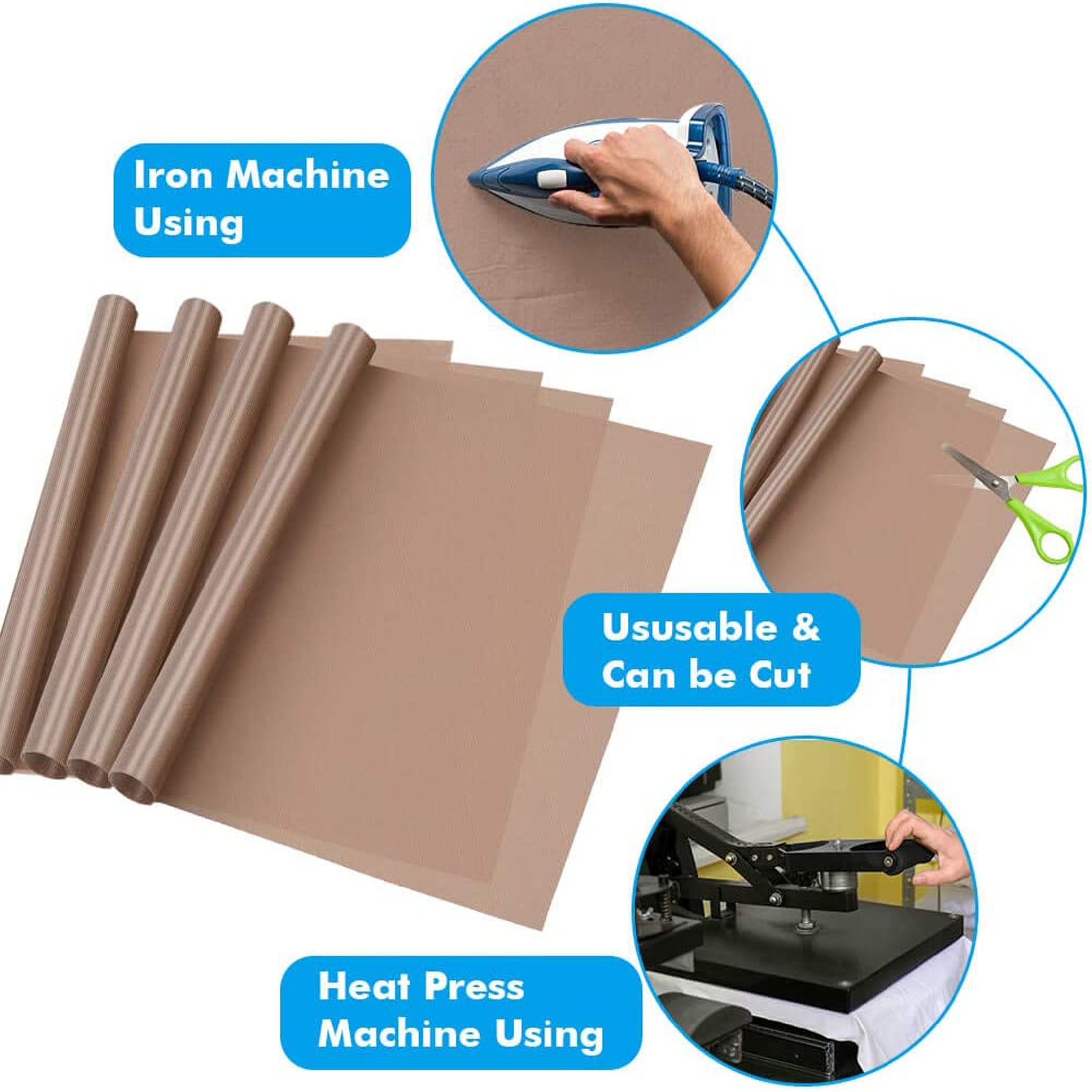 Heat Press Teflon Sheet - Polytetrafluorethyleenfolie wordt gebruikt voor anti-aanbak transferpapier,
