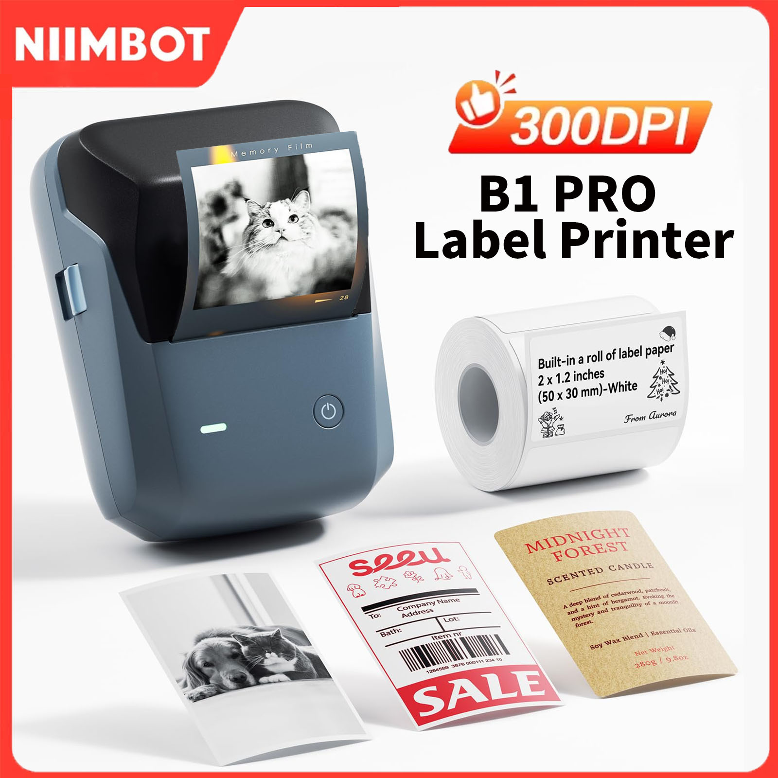 Commercial Printing Dpi - Niimbot B1/B1PRO Labelprinter 200/300 DPI Rood