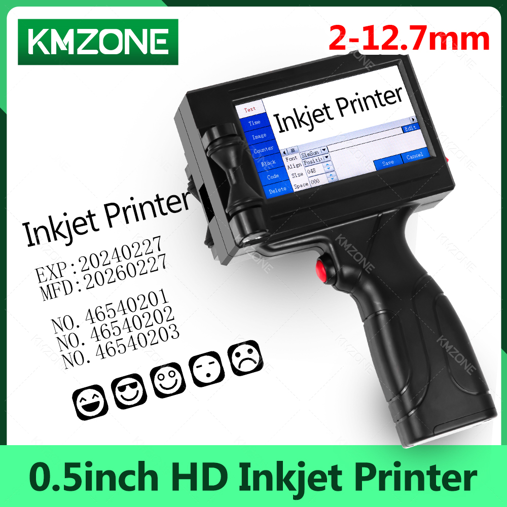 Commercial Printing Dpi - 12,7 mm draagbare inkjetprinter Handheld TIJ