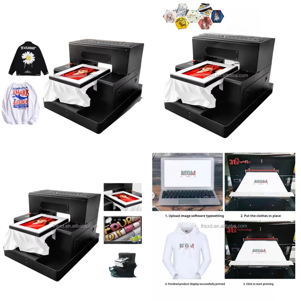 Uv Flatbed Printer - UV-vlakbedprinter voor T-shirt bedrukking, textielprintapparatuur, direct-to-garment