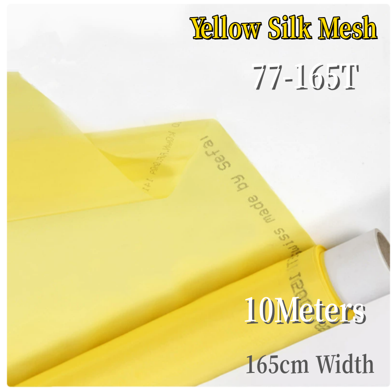 Commercial Fabric Printing - 10 meter geel 165 breed zeefdrukgaas