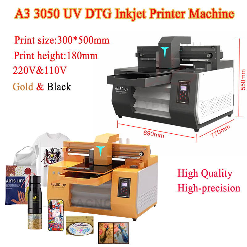 Uv Flatbed Printer - LYBGA UV DTG Inkjetprinter Goud en