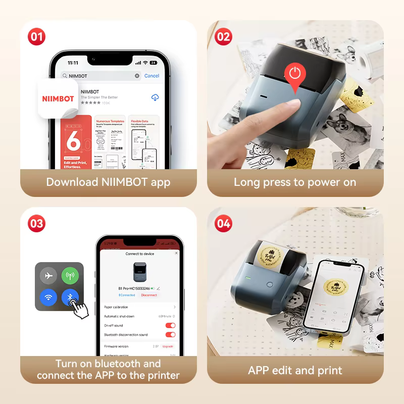 Niimbot B1/B1PRO Labelprinter  - Commercial Printing Dpi recensie en prijs