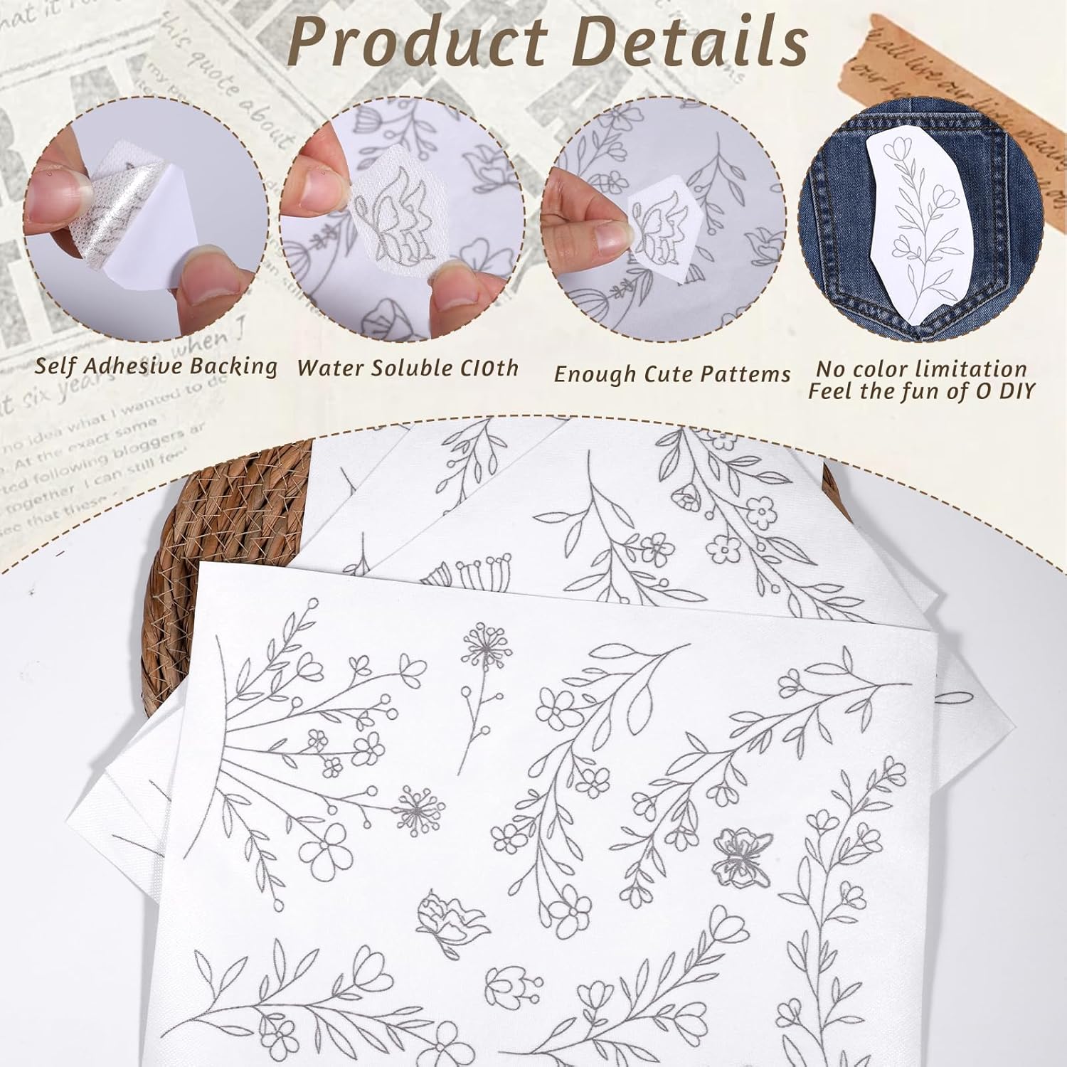 Stick & Stitch Wateroplosbaar  - Embroidery Stabilizer Backing recensie en prijs
