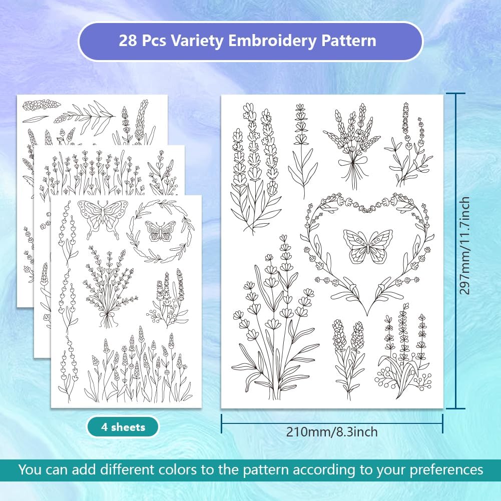 Lavendelbloem Vlinder Wateropl - Embroidery Stabilizer Backing recensie en prijs