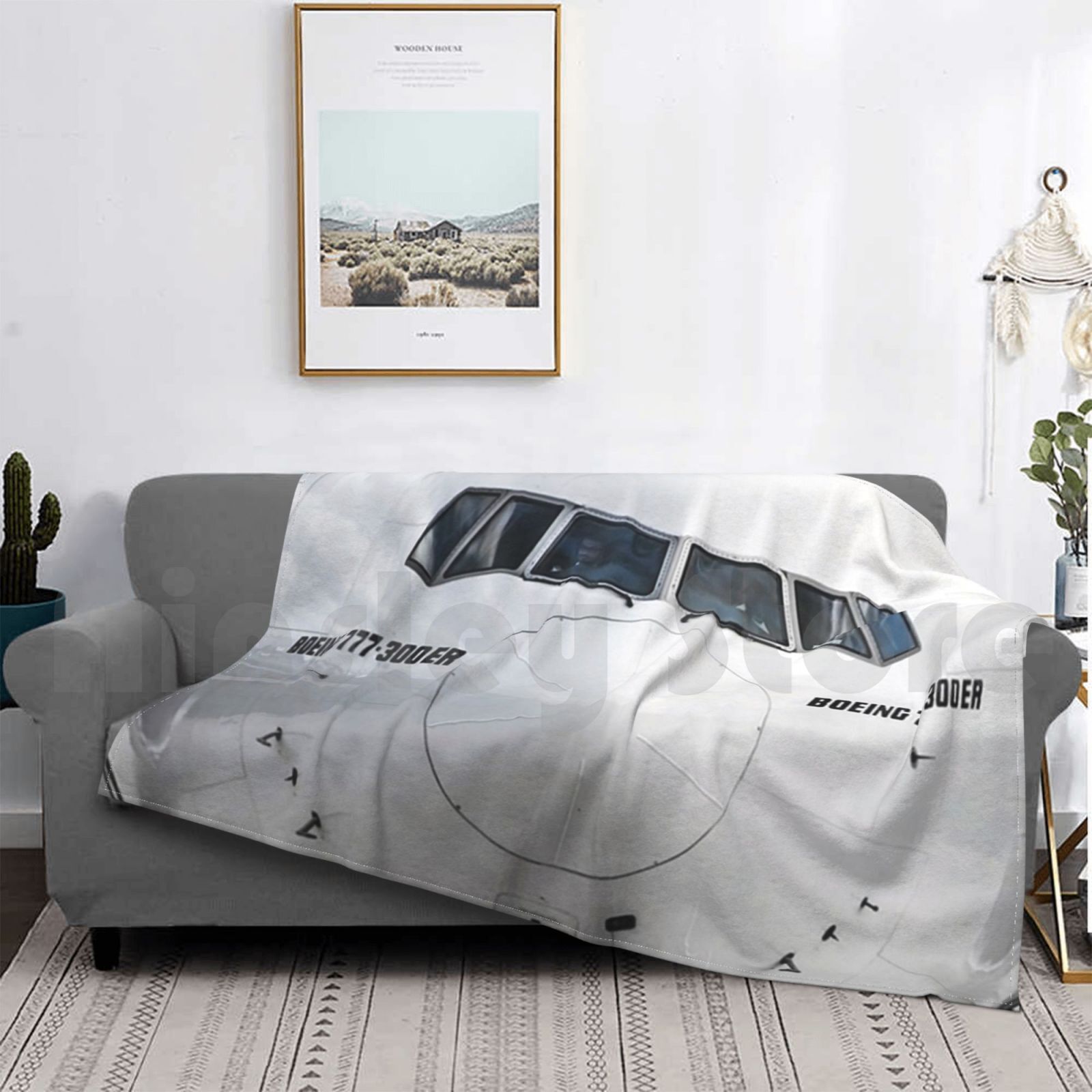 Boeing 777 Neusweergave Deken  - Commercial Fabric Printing recensie en prijs